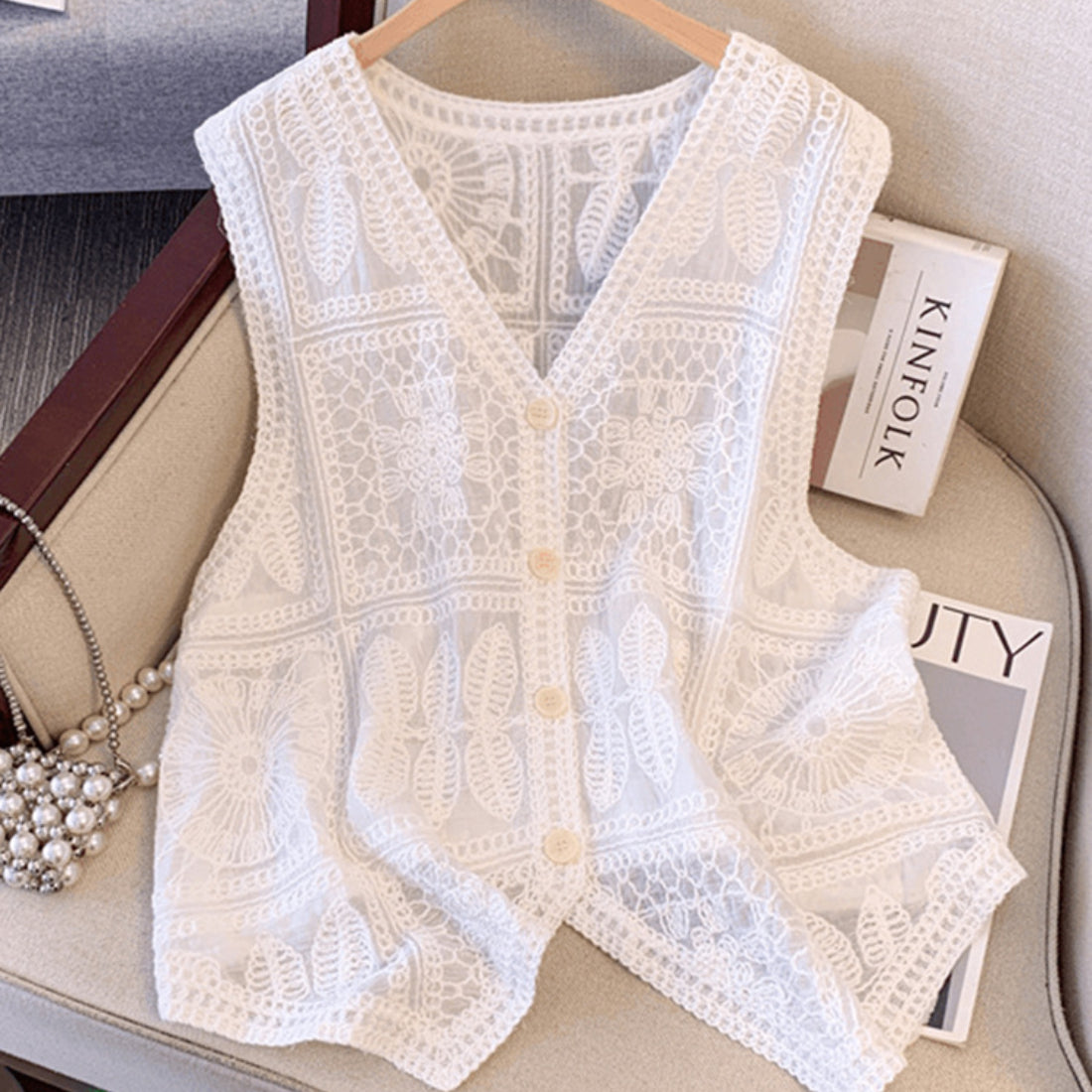 Crosa - Bohemian Crochet Sleeveless Vest