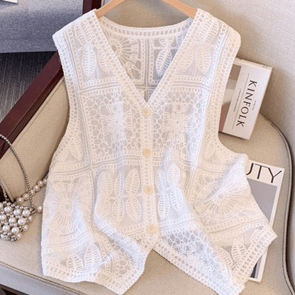 Crosa - Bohemian Crochet Sleeveless Vest