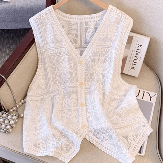 Crosa - Bohemian Crochet Sleeveless Vest