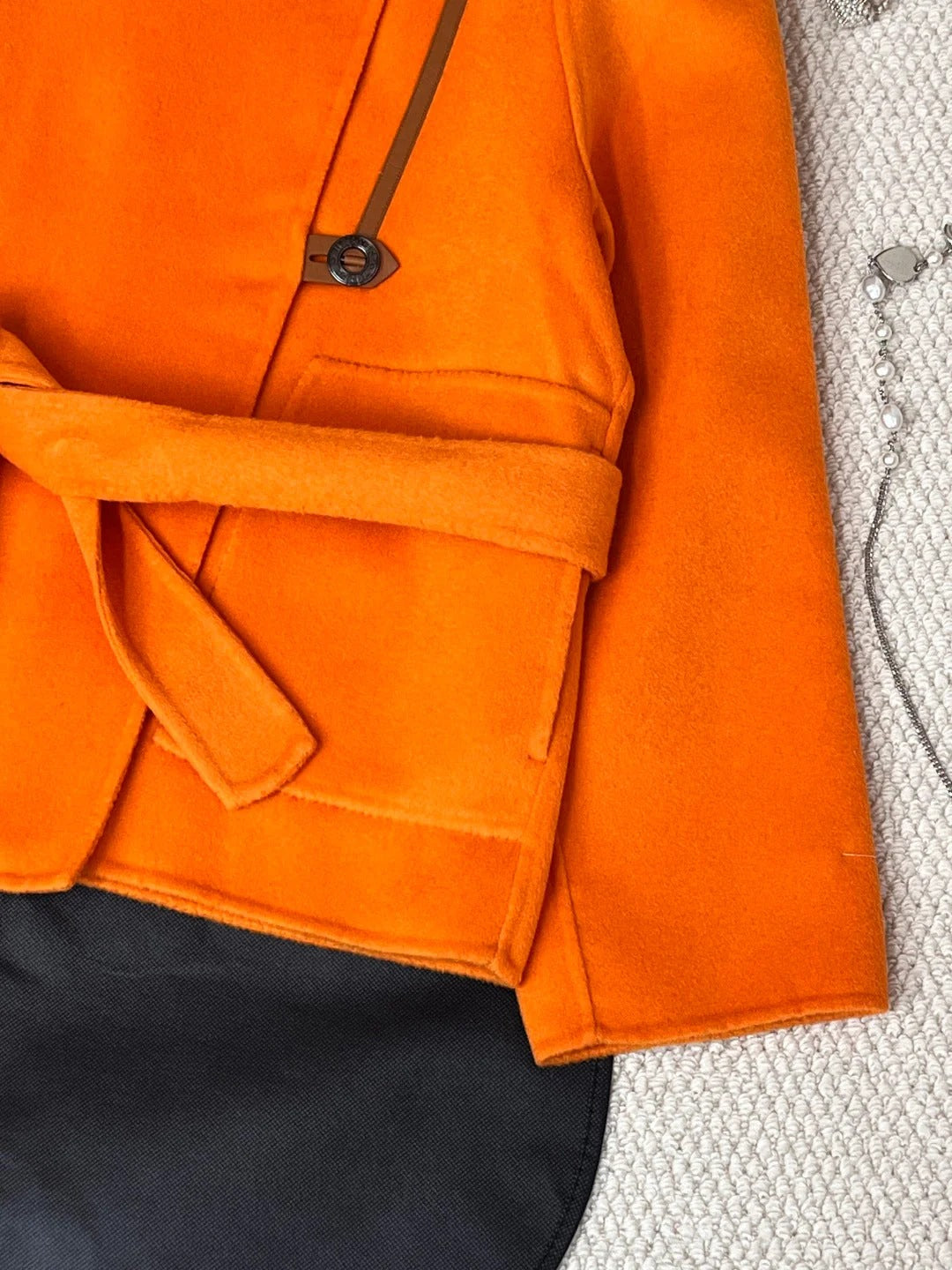 HERMES 25S SHORT CASHMERE COAT 241