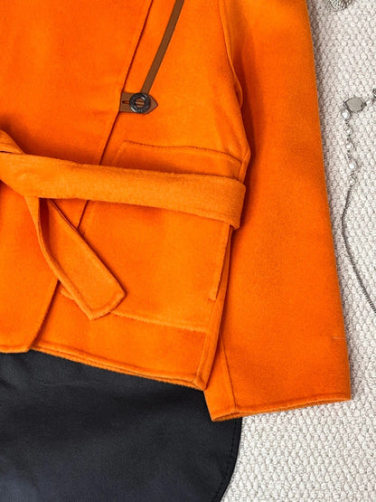 HERMES 25S SHORT CASHMERE COAT 241