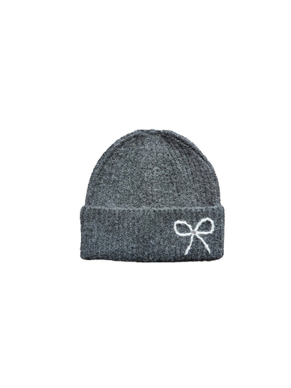 Haila - Knitted Beanie with Butterfly Embroidery