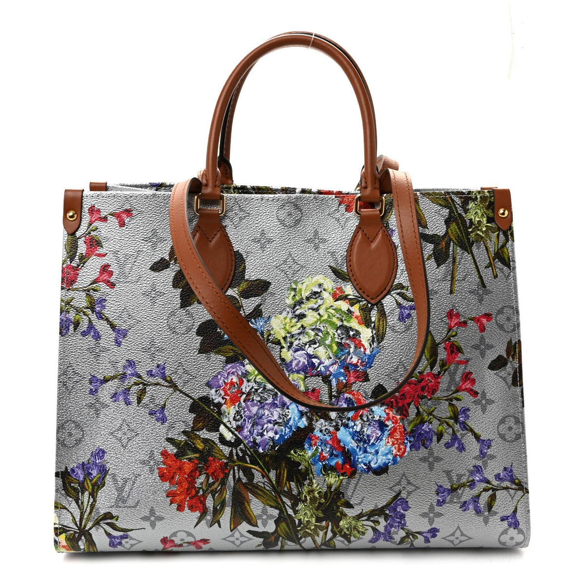 Metallic Monogram LV Garden OnTheGo MM Silver