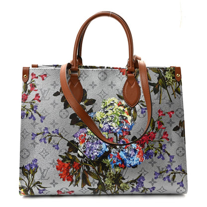Metallic Monogram LV Garden OnTheGo MM Silver
