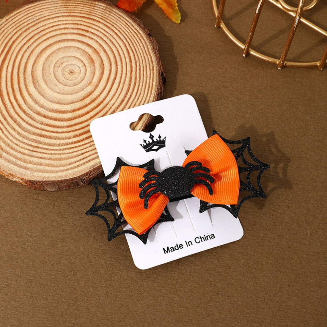 Hallo - Halloween Spider and Bat Hair Clip
