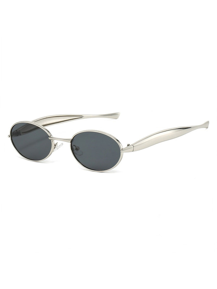 Olive Small Round-Frame Sunglasses