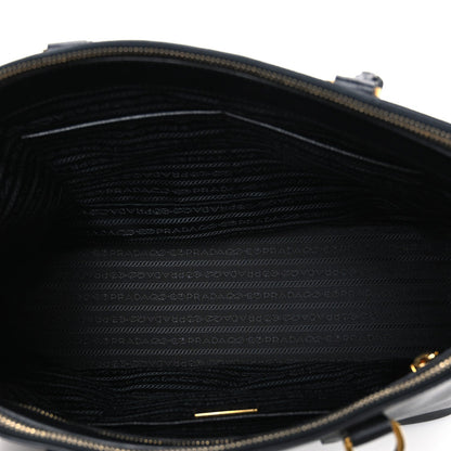 Saffiano Large Galleria Double Zip Tote Black