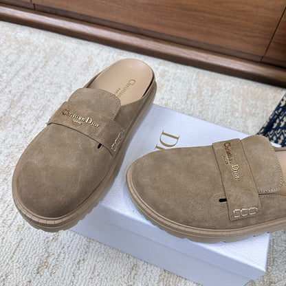 CD Boy Mules Full Beige Suede
