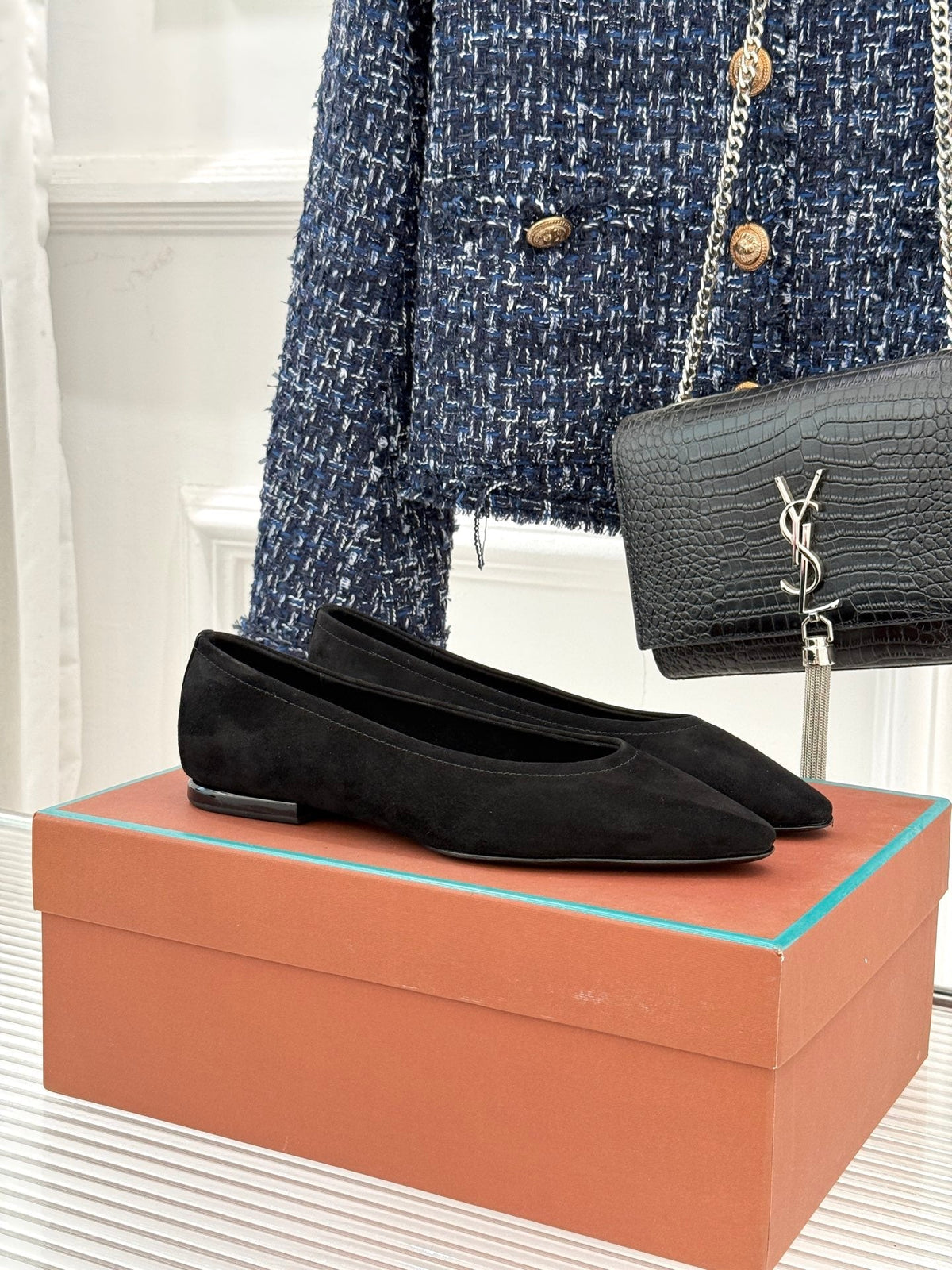 LP Primula Ballet Flat Black Suede 570689