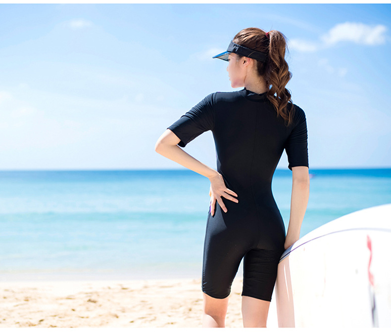 Beach Surfing Diving Swimsuit Women'S One-Piece Swimsuit Competition Sports Swimsuit