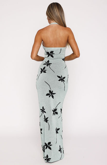 Chasing Heaven Knit Maxi Dress Mint