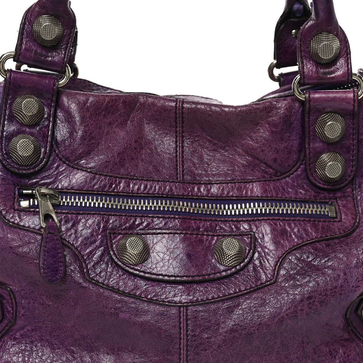 Agneau Giant 21 Silver Hardware Work Raisin