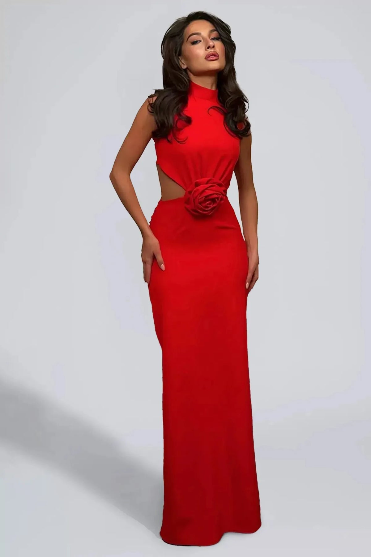 Beatriz 3D Floral Cut-Out Maxi Dress