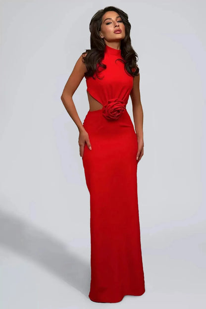 Beatriz 3D Floral Cut-Out Maxi Dress