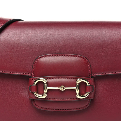 Soft Calfskin Horsebit 1955 Small Shoulder Bag Rosso Ancora