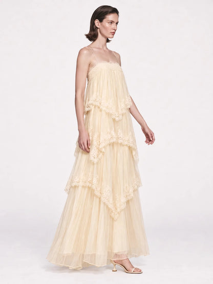 Isla Tiered Lace Maxi Dress