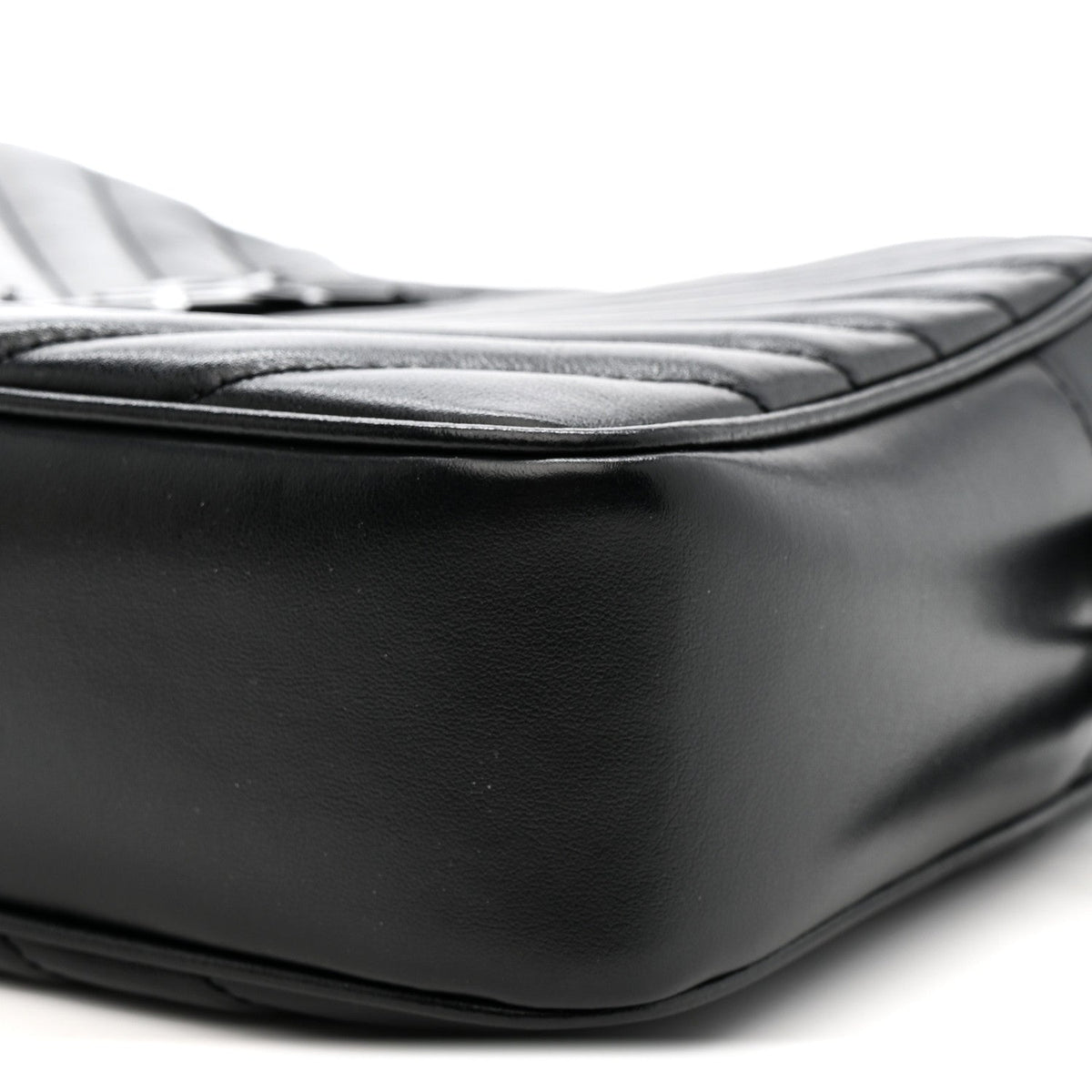 Calfskin Matelasse Monogram Monochrome Lou Camera Bag Black