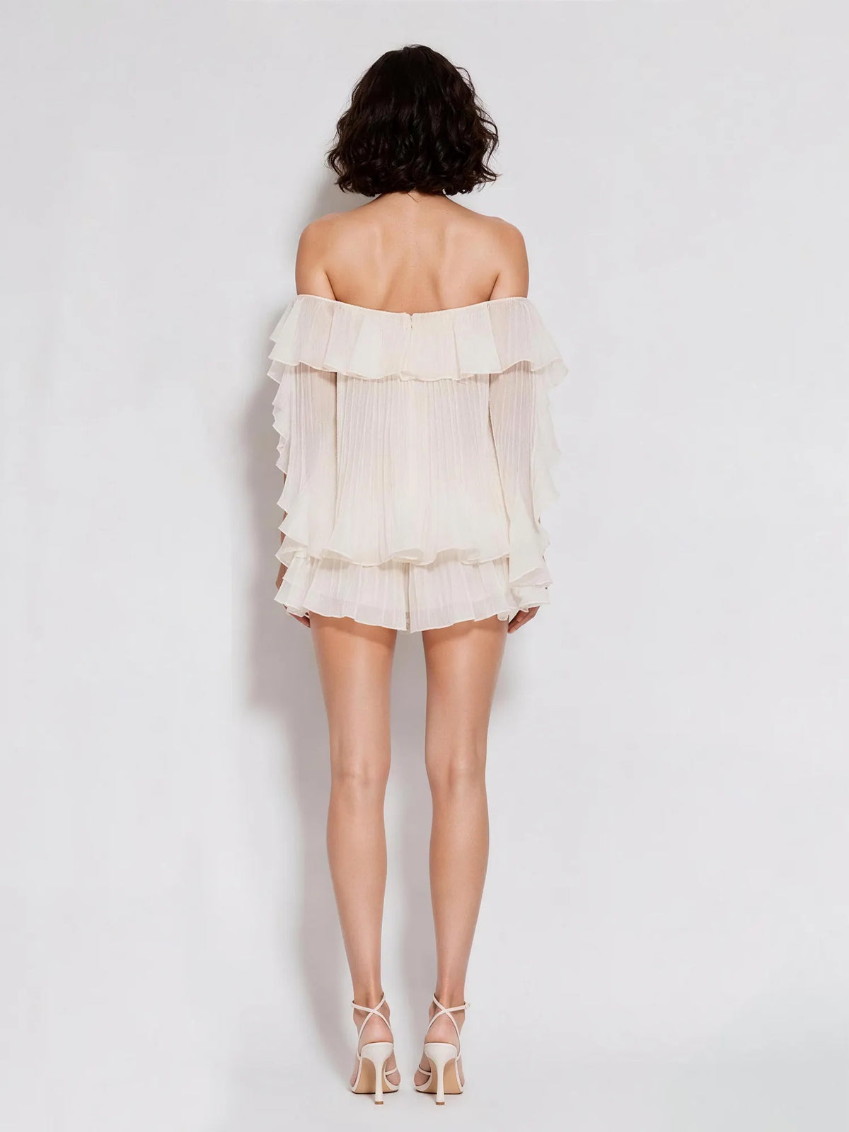 Olena Ruffled Pleated Mini Skirt Set