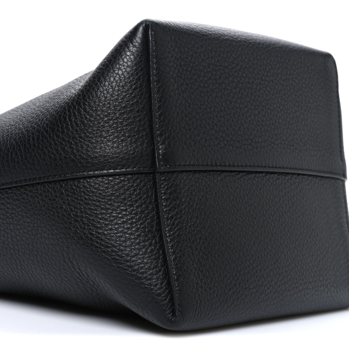 Grained Calfskin Medium N/S Park Tote Black