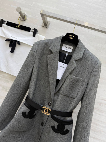 CC 26s Fitted Blazer Grey Wool Blend 352329
