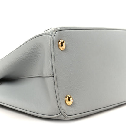 Saffiano Lux Small Galleria Double Zip Tote Granito