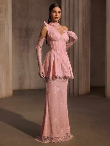 Milana Corset Lace Maxi Dress