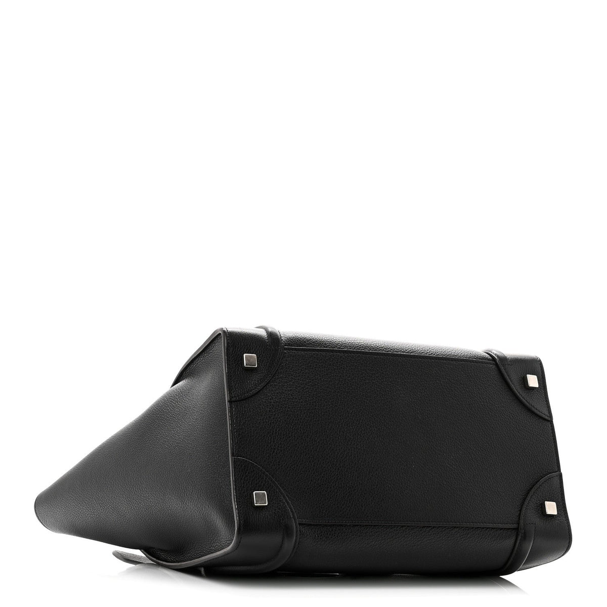 Drummed Calfskin Mini Luggage Black