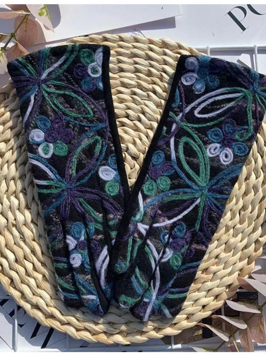 Gloving - Boho Embroidered Warm Outdoor Gloves