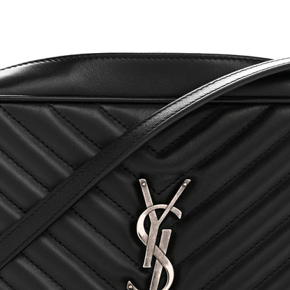 Calfskin Matelasse Monogram Lou Camera Bag Black