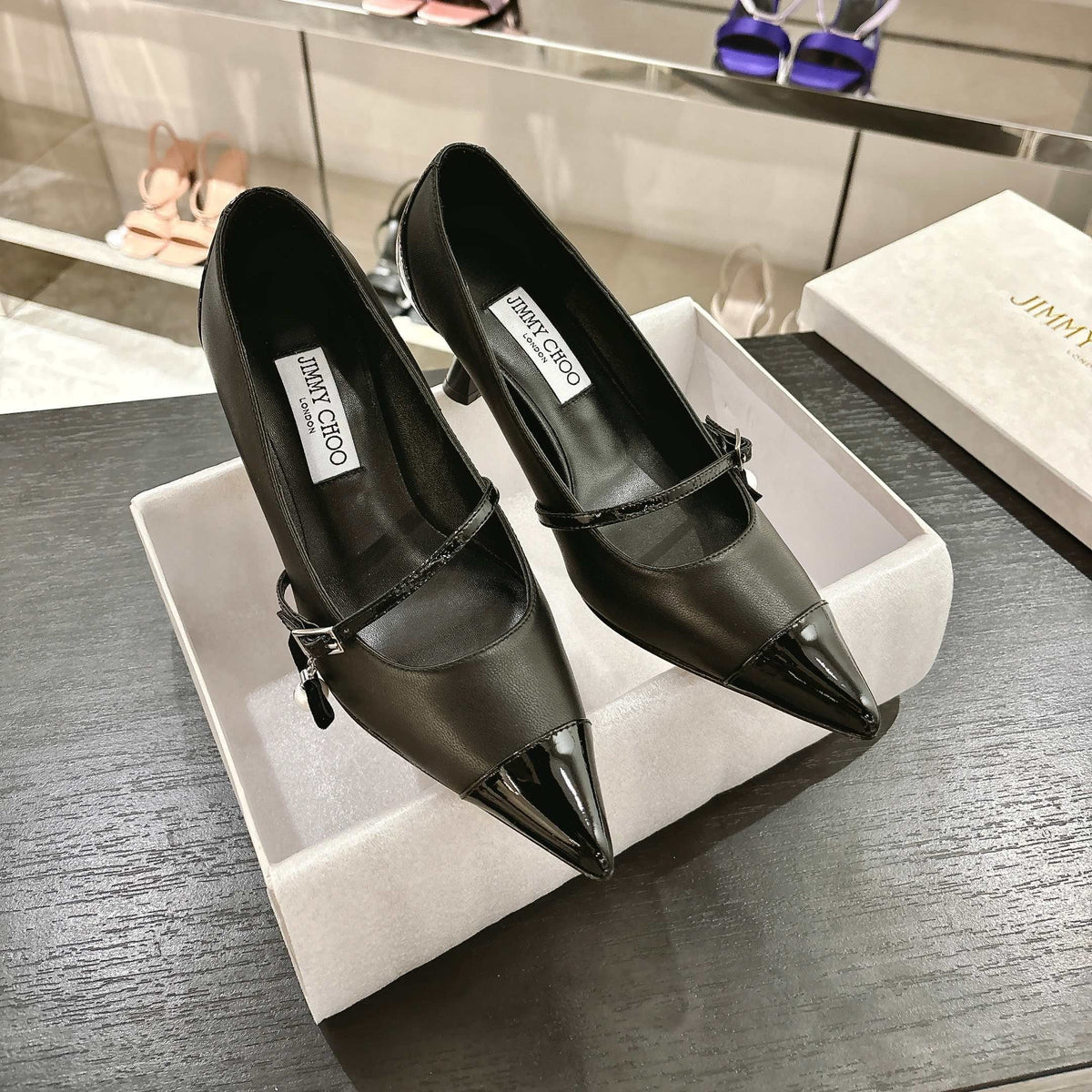 Jimmy Choo Aren Pump 65 Black Cowhide 597665