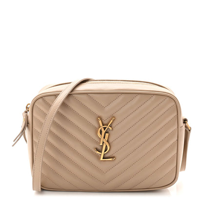 Calfskin Matelasse Monogram Lou Camera Bag Dark Beige