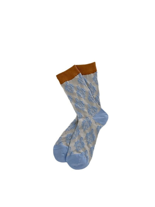 Rufia - Retro Contrast Mid-Calf Socks - Vintage &amp; Sweet