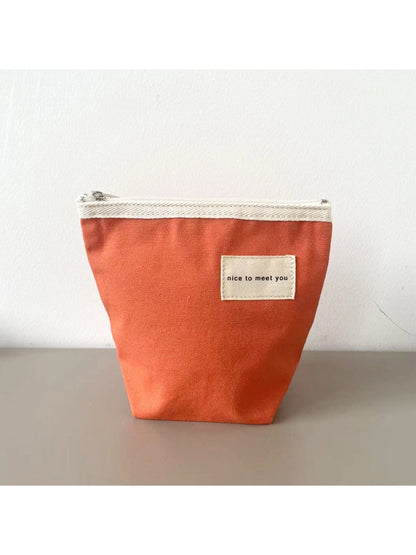 Cosbai - Minimalist Small Canvas Cardholder Pouch &amp; Coin Purse