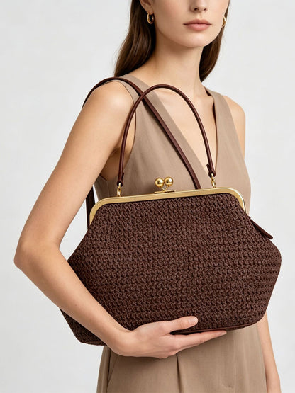 Elise Rhinestone-Woven Bag