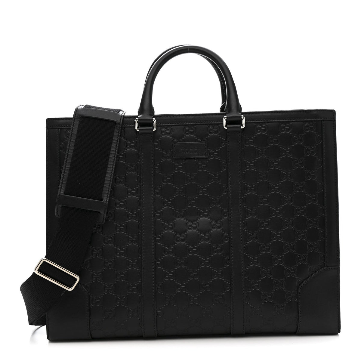Guccissima Signature Briefcase Black