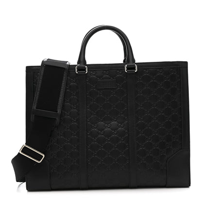 Guccissima Signature Briefcase Black