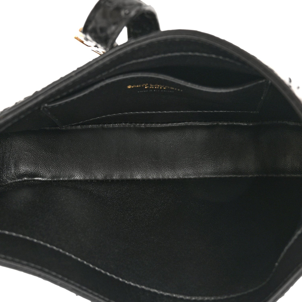 Snakeskin Le 5 A 7 Mini Hobo Black