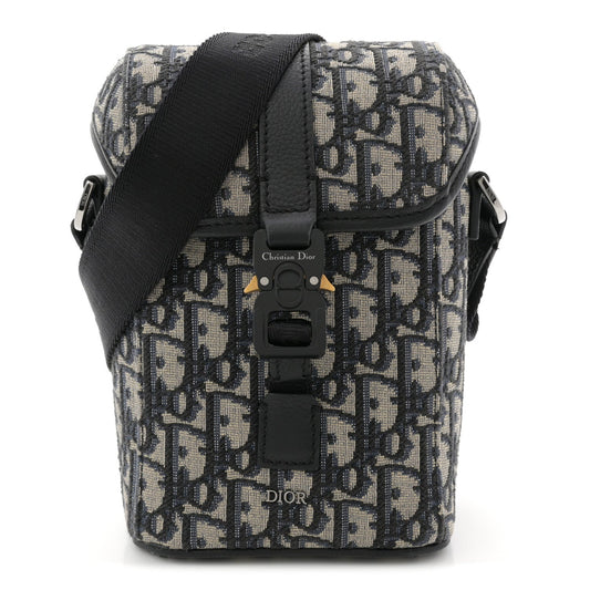 Oblique Vertical Mini Messenger Flap Blue
