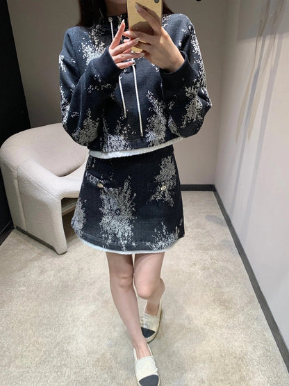 CHANEL 25S SWEATSHIRT SKIRT SET STYLE 188