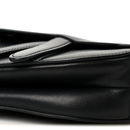 Supple Calfskin Mini Saddle Bag Black