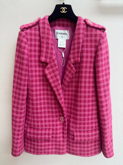 CC Tweed Jacket Dack Pink Cotton 251875