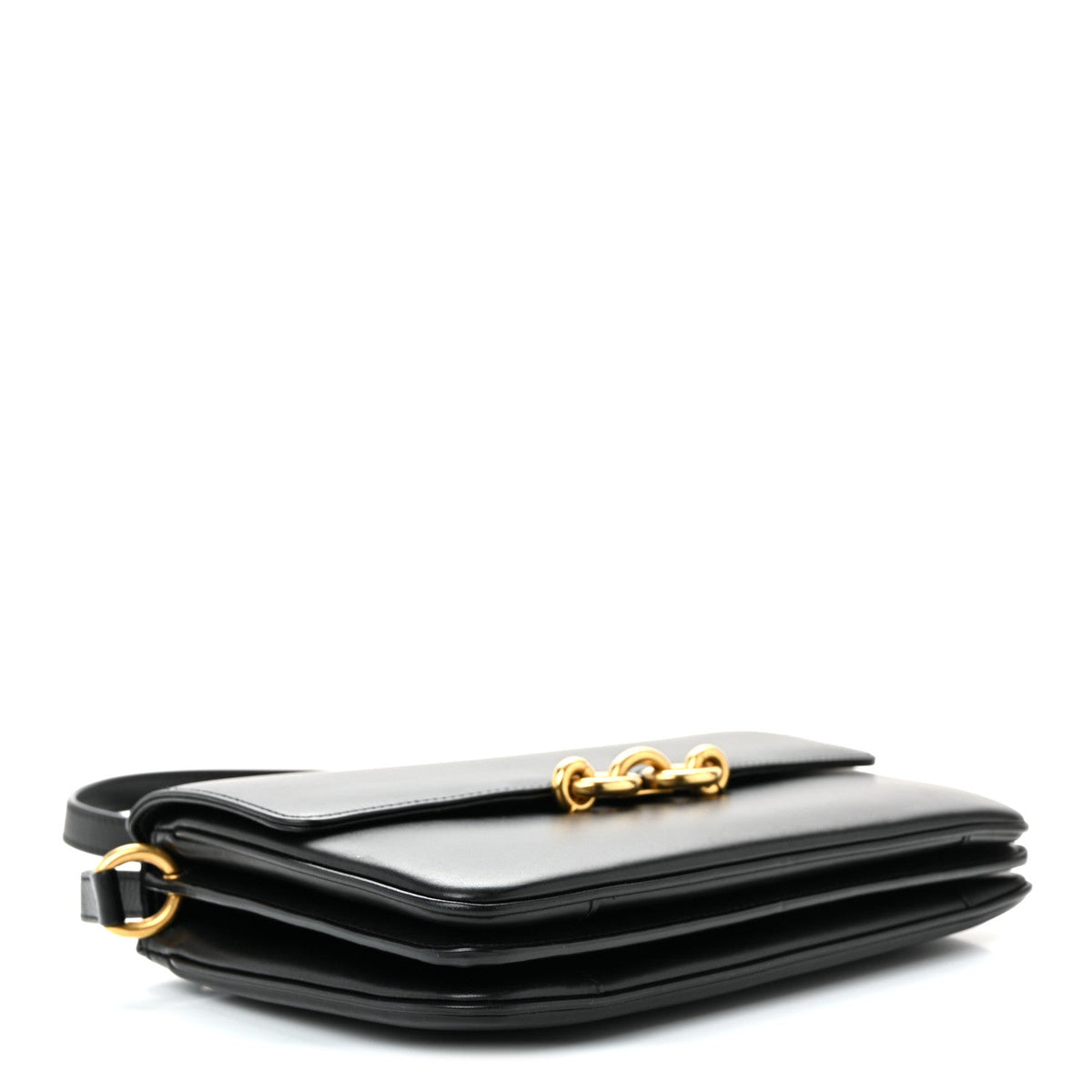 Smooth Calfskin Le Maillon Satchel Black