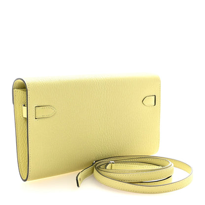 Chevre Mysore Kelly Wallet To Go Jaune Bourgeon