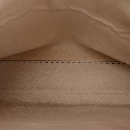 Cuoio Romano Selleria Bi-Color Large Peekaboo Iconic Satchel Asfalto Latte