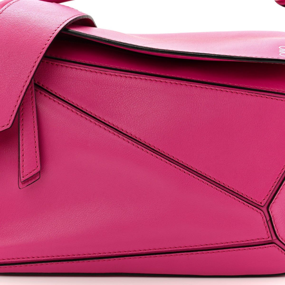Calfskin Small Puzzle Bag Fuchsia