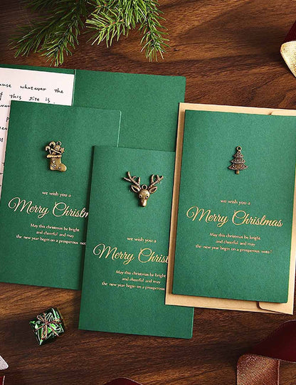 Gold Foil Merry Christmas Card With Envelope