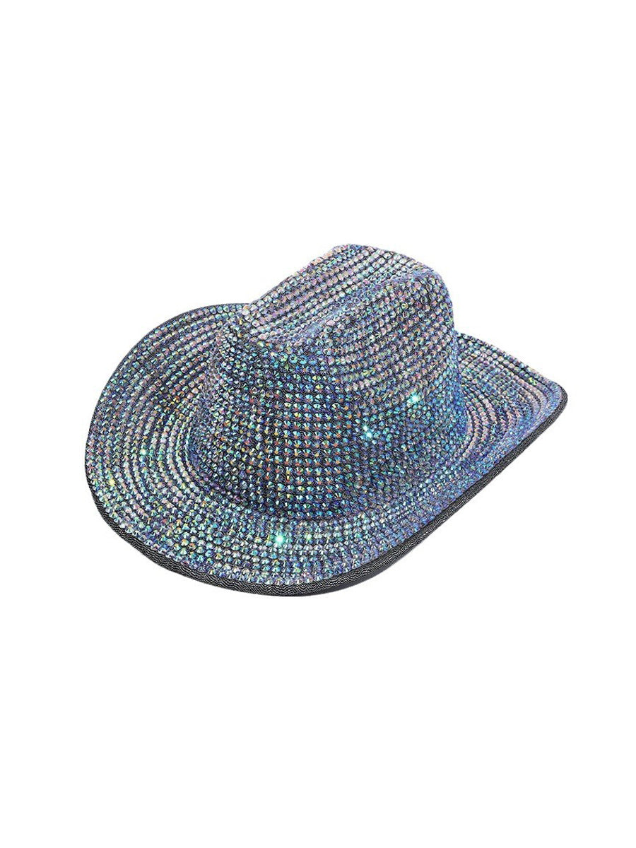 Juliana Sparkling Rhinestone-Trimmed Tapered Jazz Hat