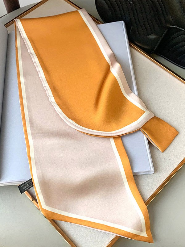 Original Solid Color Hair Band&Silk Scarf