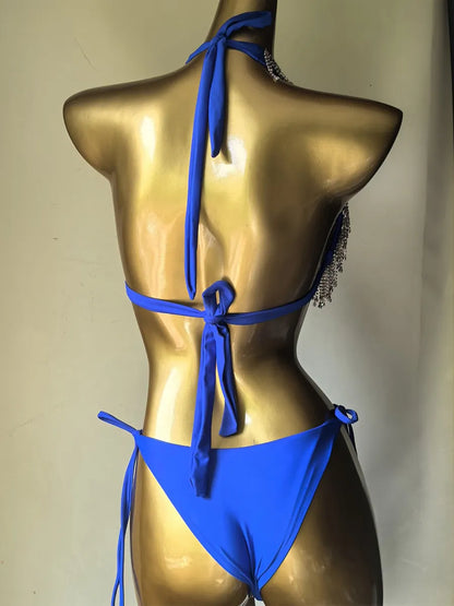 Alessia Rhinestone Tassel Bikini