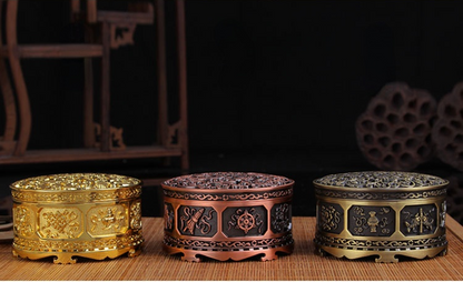 All-Metal Cloisonne Enamel Tibetan Incense Burner